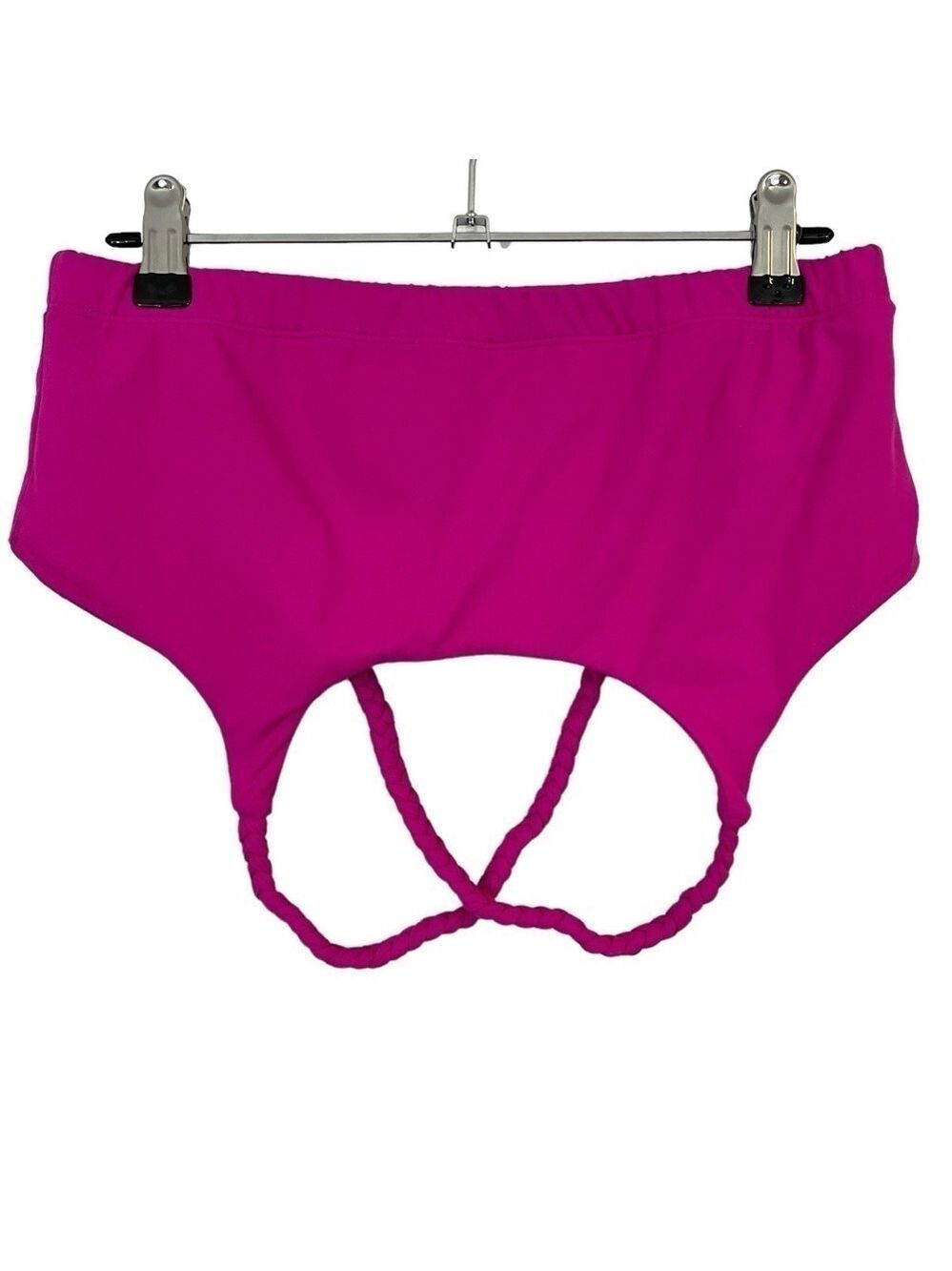 Kiava Hot Pink Sports Bra Womens L Strappy Braided Cute! Athletic Summer Barbie
